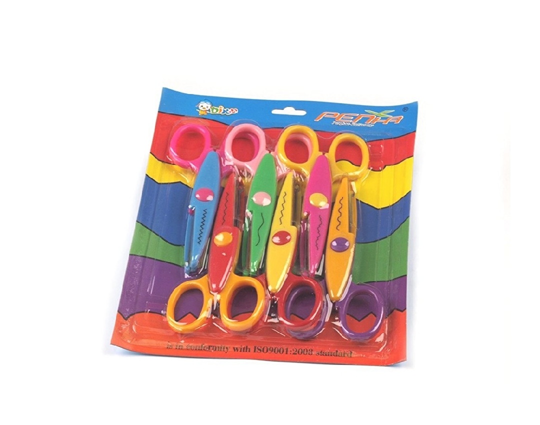 Buy 6 Pieces scissor set for art and craft zig zag paper shaper Online