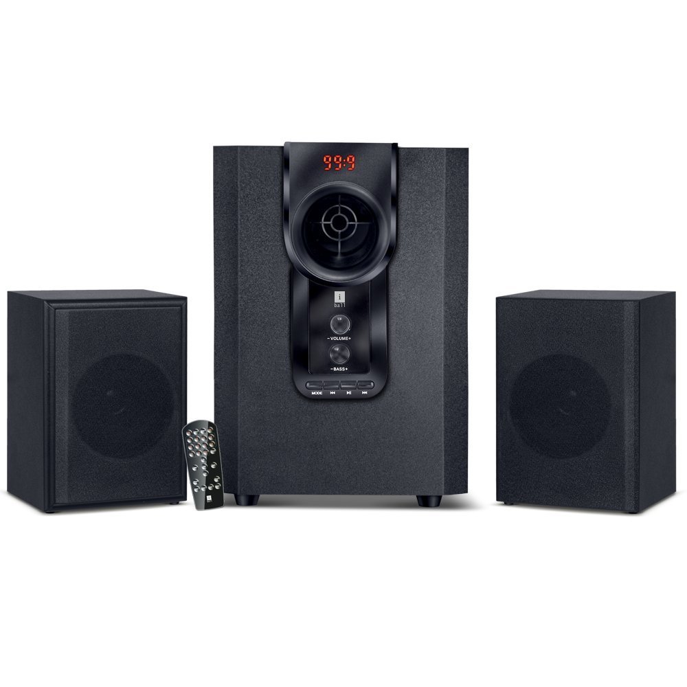 Buy iBall DJ X7 2.1 Speaker with remote control and built-in FM radio ...