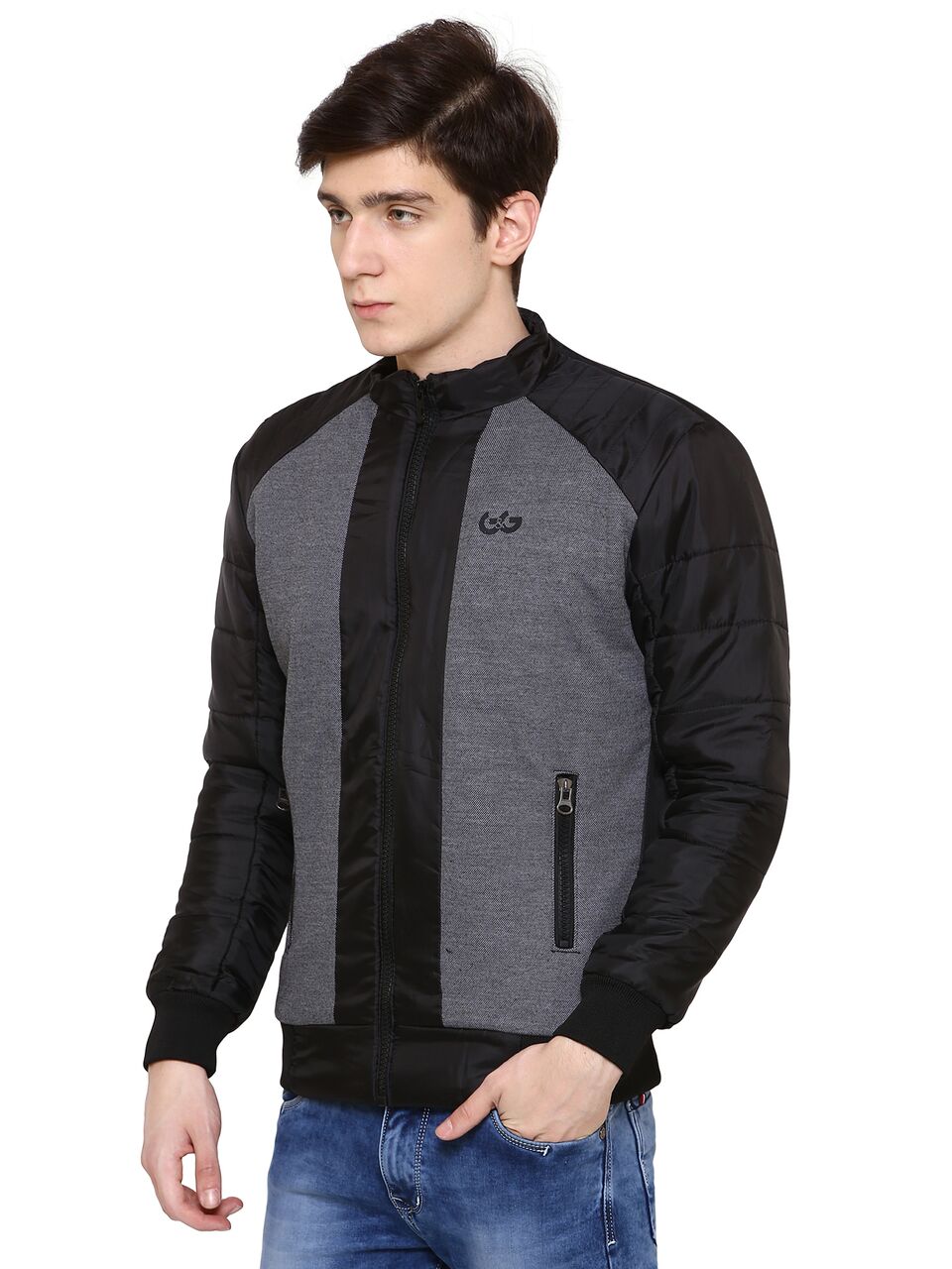 Buy The Mens Stop Black & Grey Jacket-TMS 101 -M Online @ ₹999 from ...