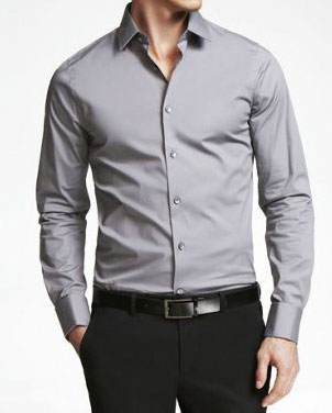 Buy Executive Formal Grey Poly-Cotton Shirt For Men Online @ ₹599 from ...