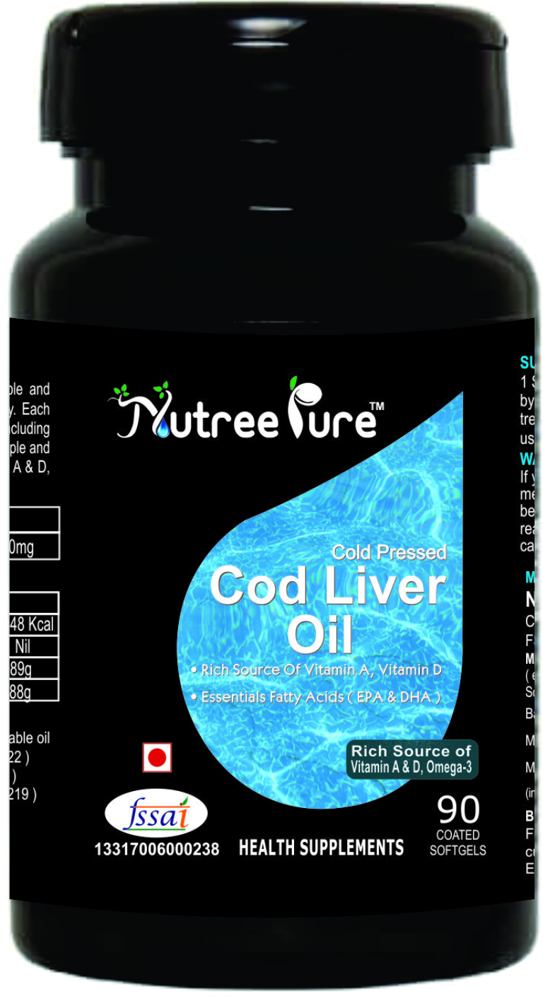 Buy Nutree Pure Cod Liver Oil 300mg ( Rich Source of Omega3, Vitamin-A ...