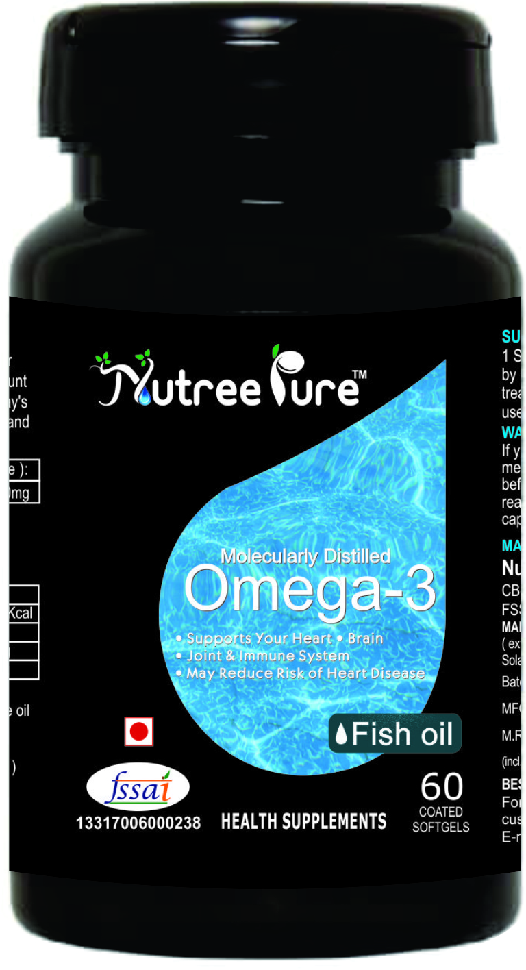 Buy Nutree Pure Omega3 Fish Oil 1000 mg 60 Soft gel