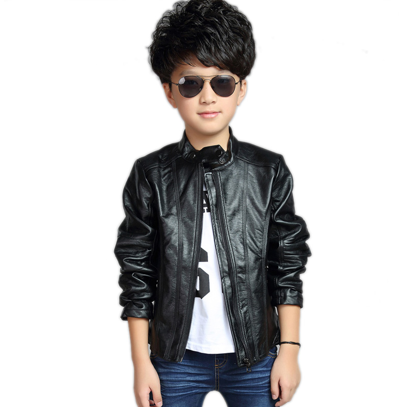 Buy Kids boy's black leather jacket Online @ ₹898 from ShopClues