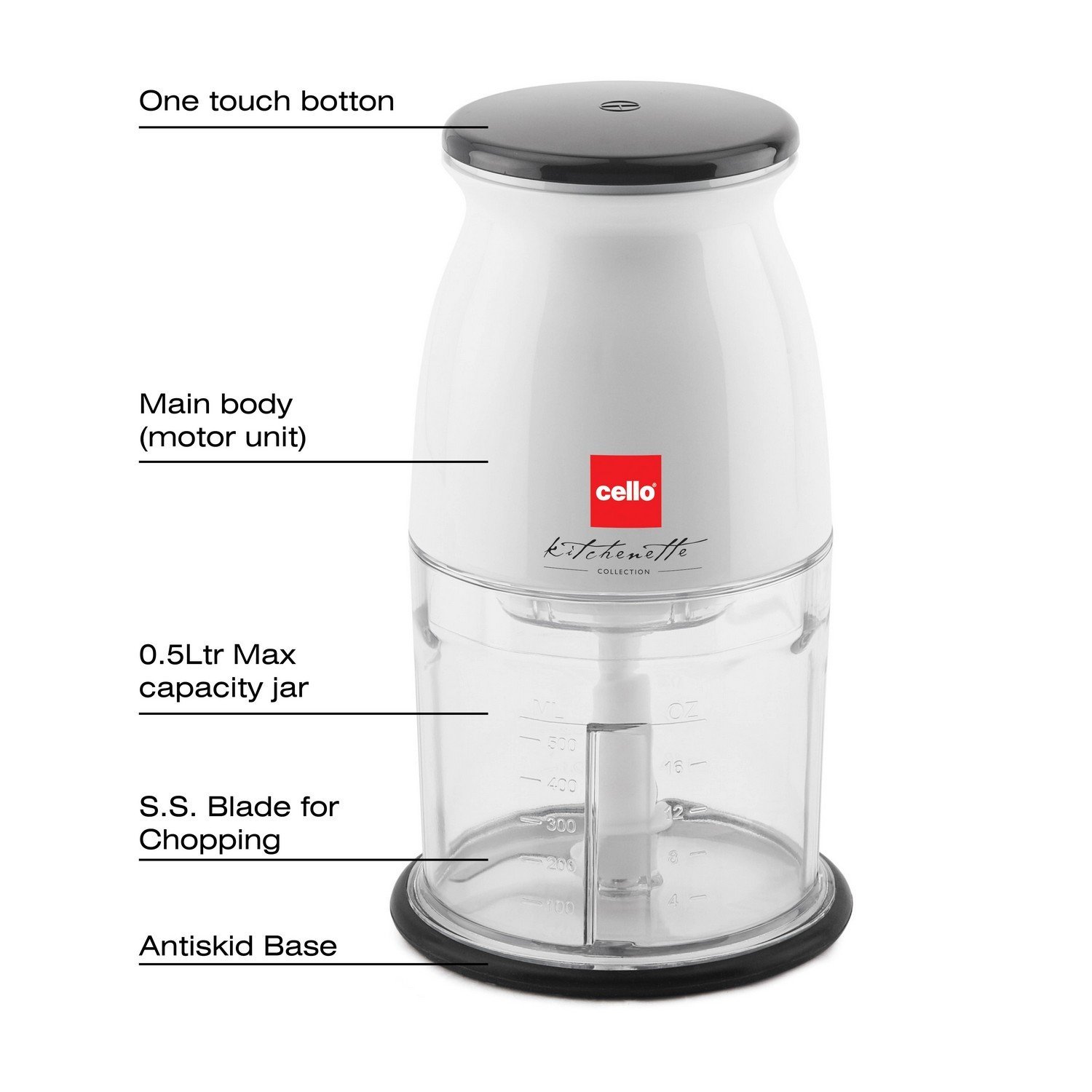 Buy Cello Chop N Chop Table Top Electric Chopper Swing (Multiclor