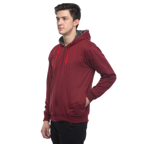 Buy Emblazon Men's Maroon High Neck Sweatshirt Online @ ₹496 from ShopClues