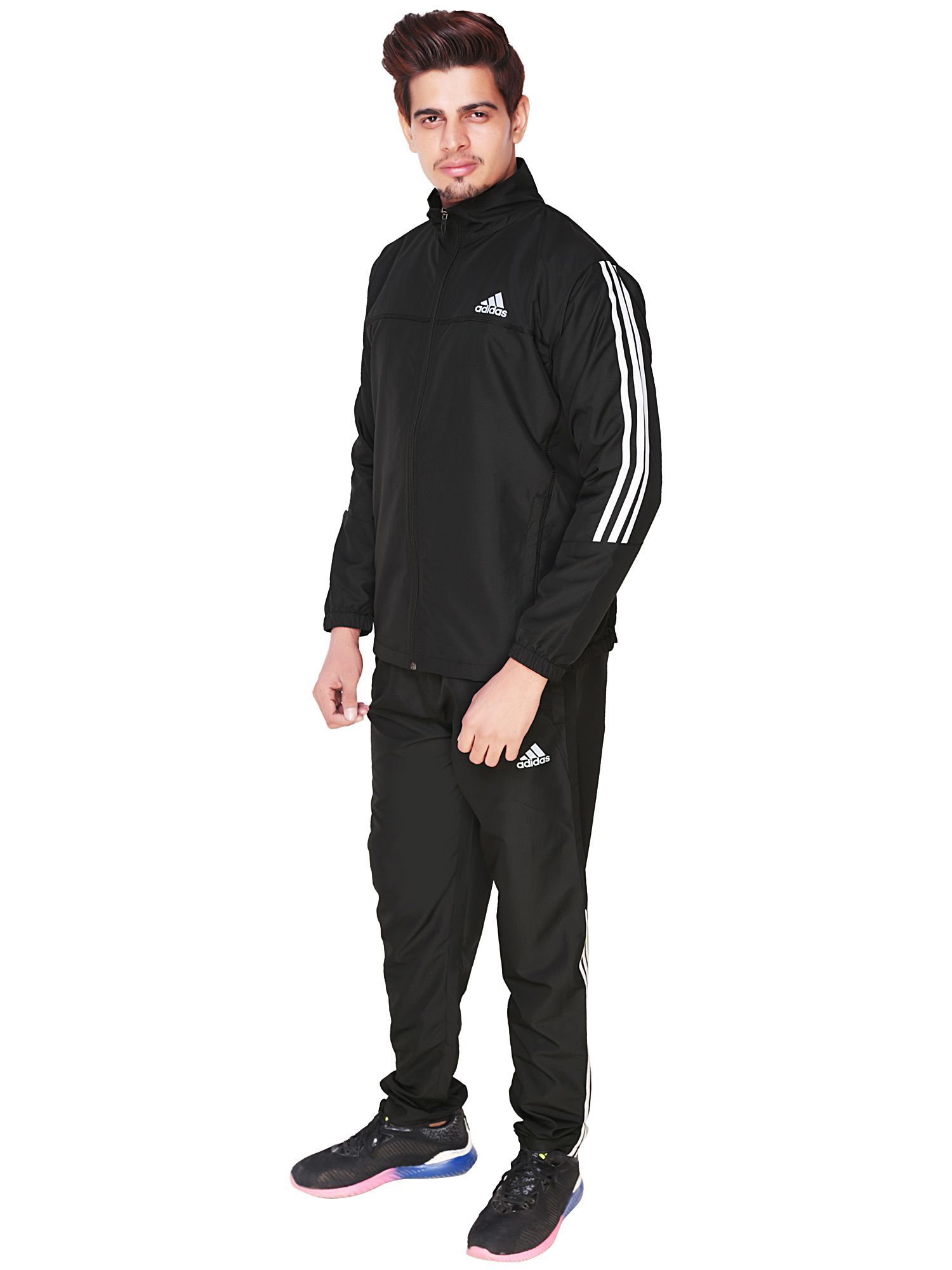 adidas black tracksuit top