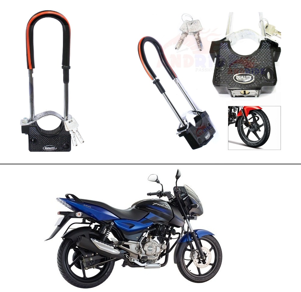 Buy AutoStark Heavy Duty U Lock , Shocker Lock With Transit Frame Mount Bracket for Bajaj Pulsar