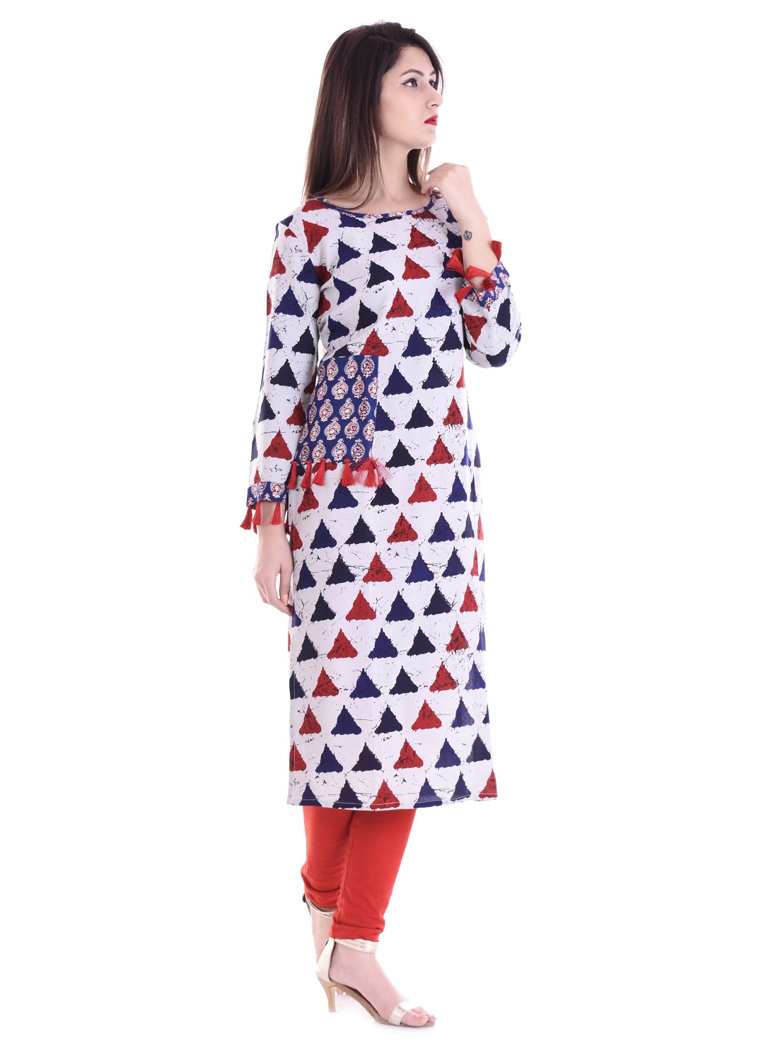 rayon frock kurti design