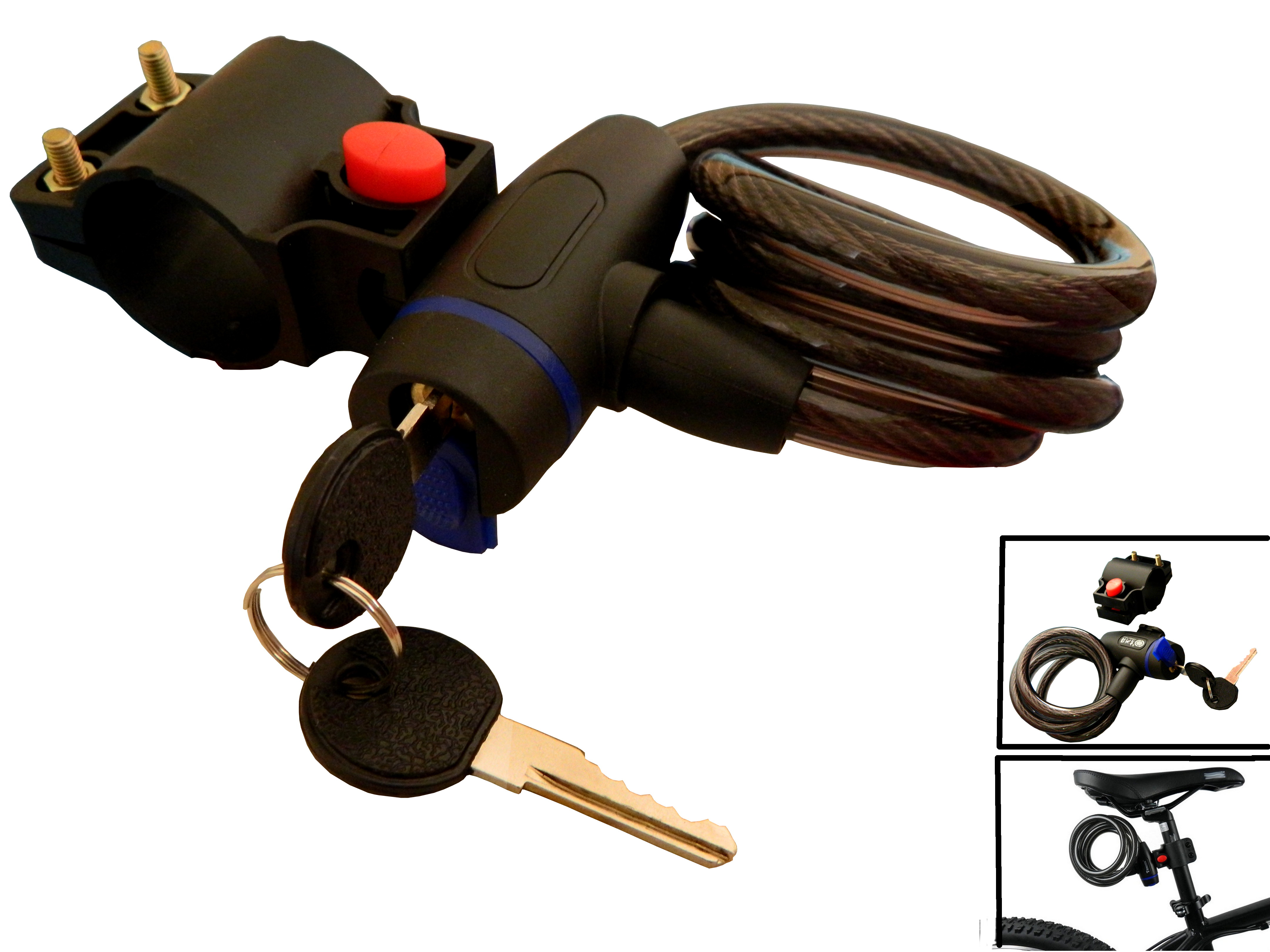 Buy Kudos Bike Lock For Bike Cycle Helmet With Mounting Bracket Online