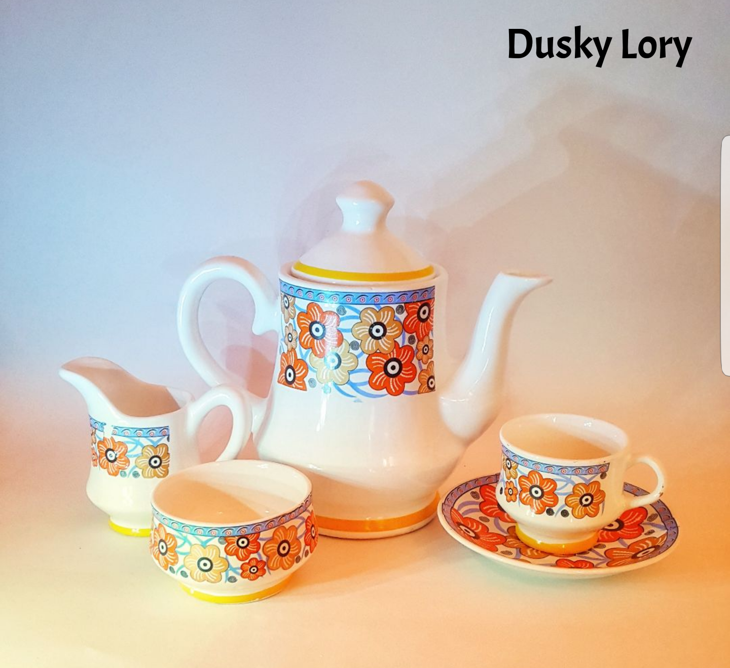 Buy Tea Set with cattle in ceramic (15 pcs) Online ₹1299 from ShopClues