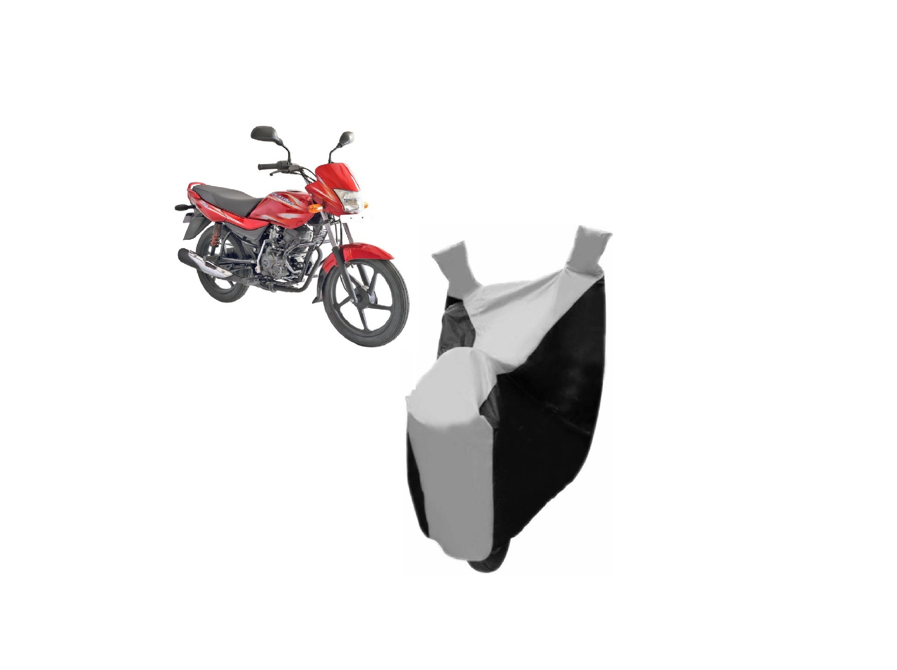 Buy AUTOAGE Premium SILVER with BLACK Bike Body Cover For Bajaj Platina