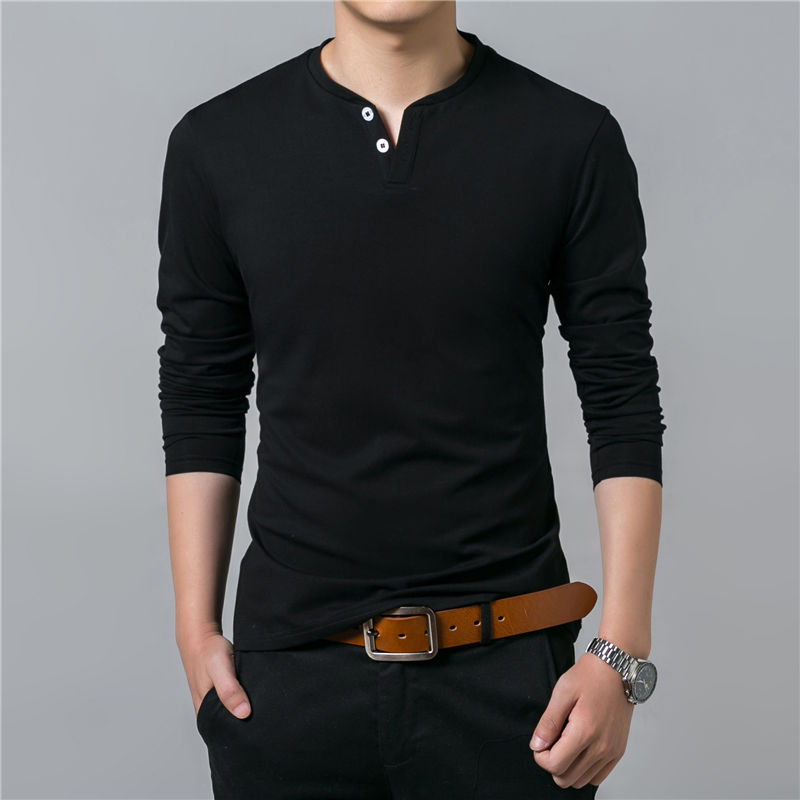 Buy Attitude Men Black Plain Cotton Flap Collar Casual T-Shirt Online ...