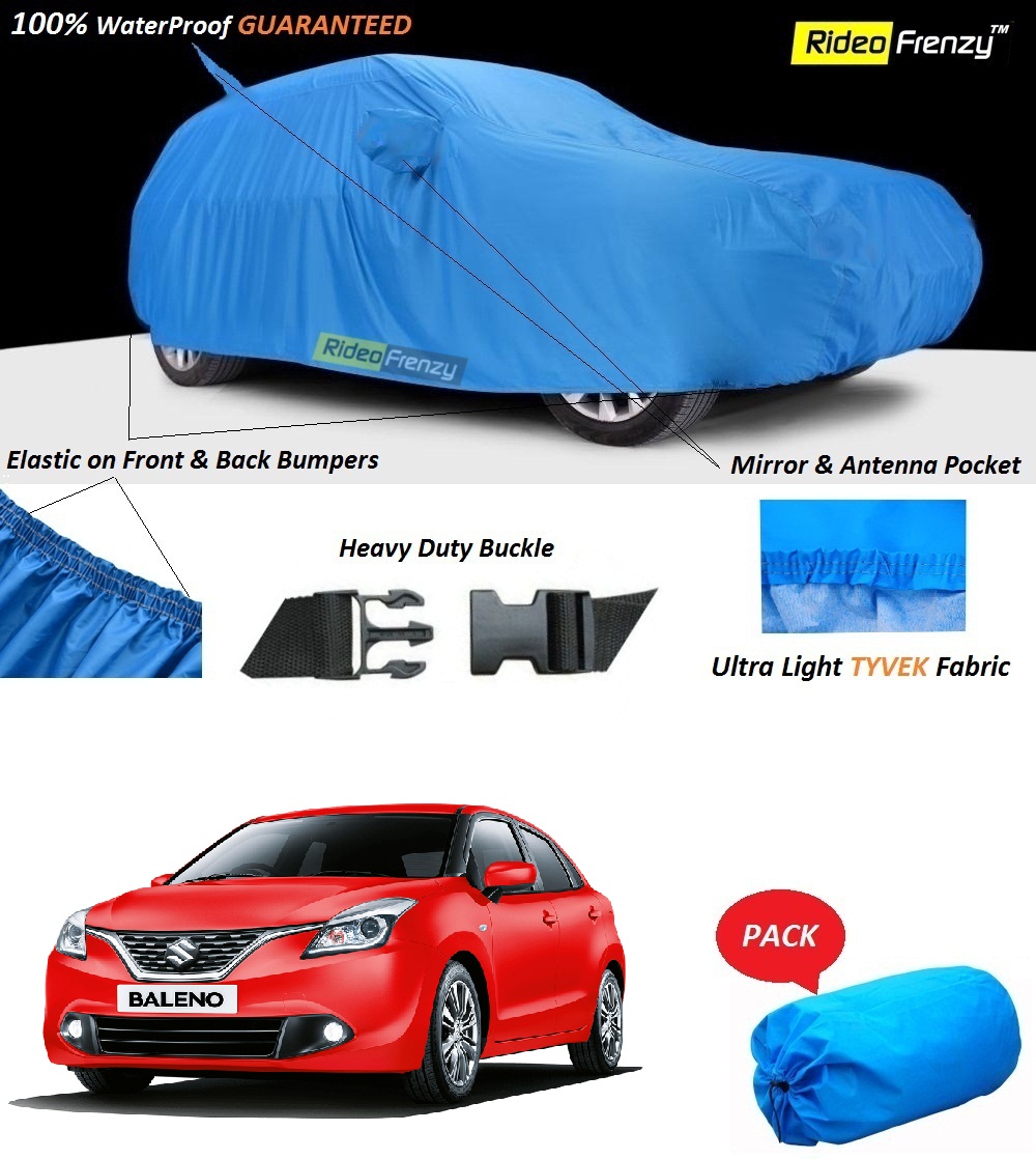Buy RideoFrenzy 100 Waterproof Car Covers for Maruti Baleno with Mirror