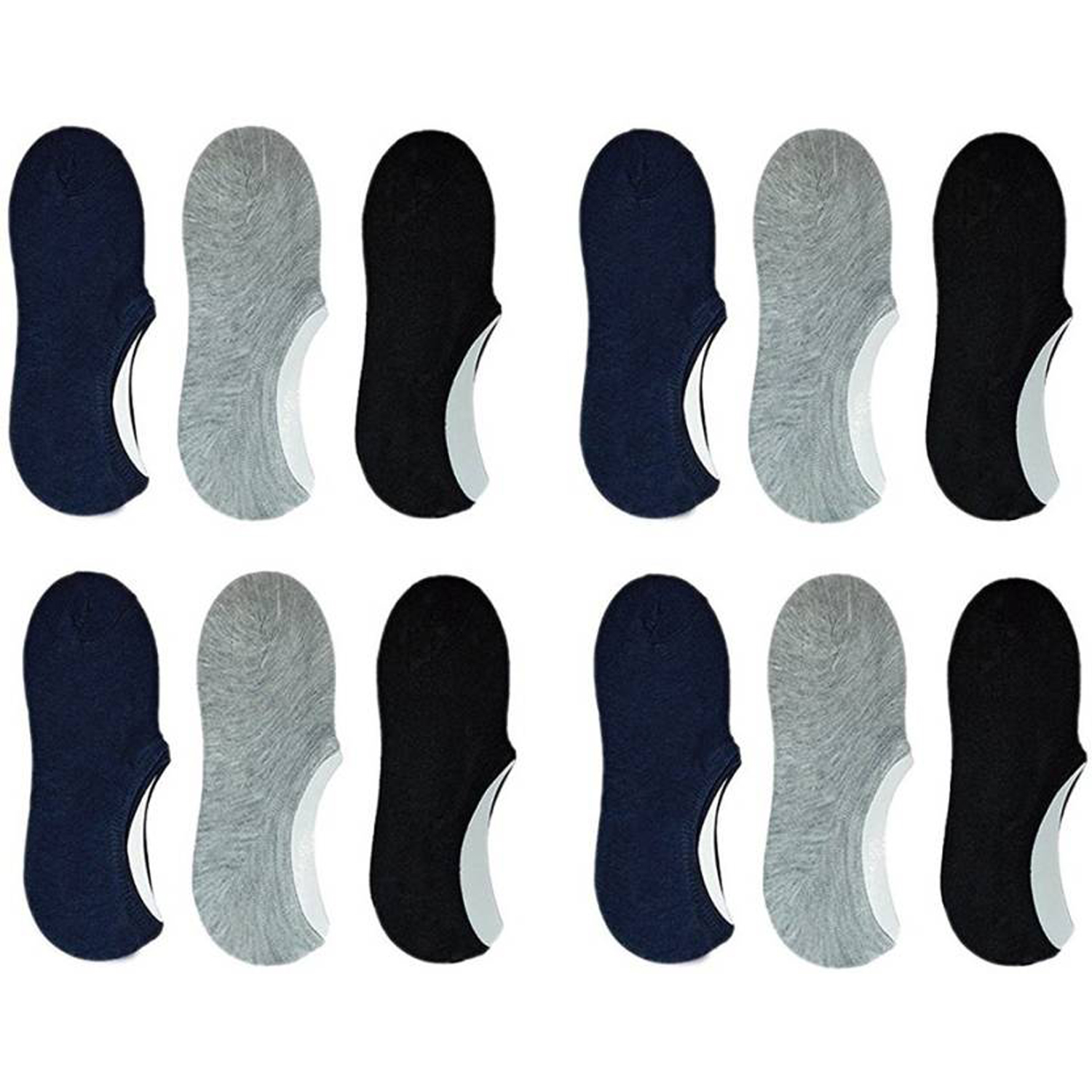 Buy Ashirwad Assorted Polycotton Lofer Socks for Unisex (Pack of 12 ...