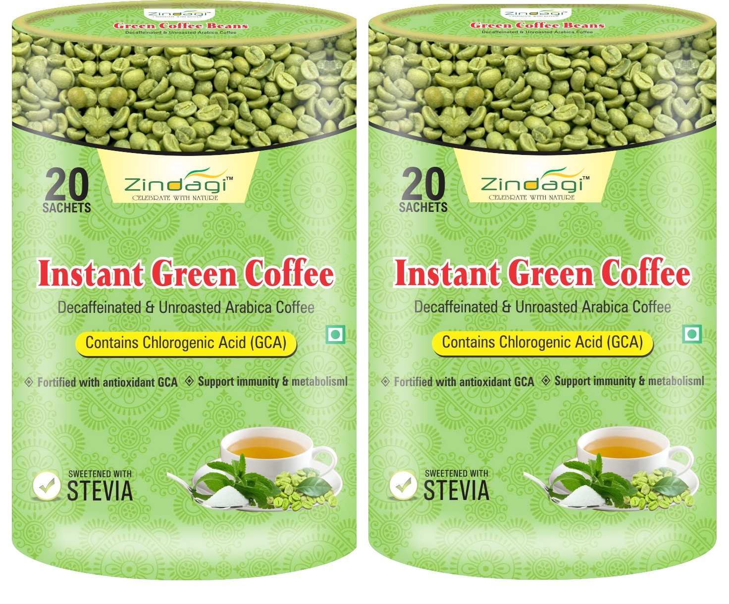 Buy Zindagi Instant Green Coffee Powder Natural Weight Reduce Powder