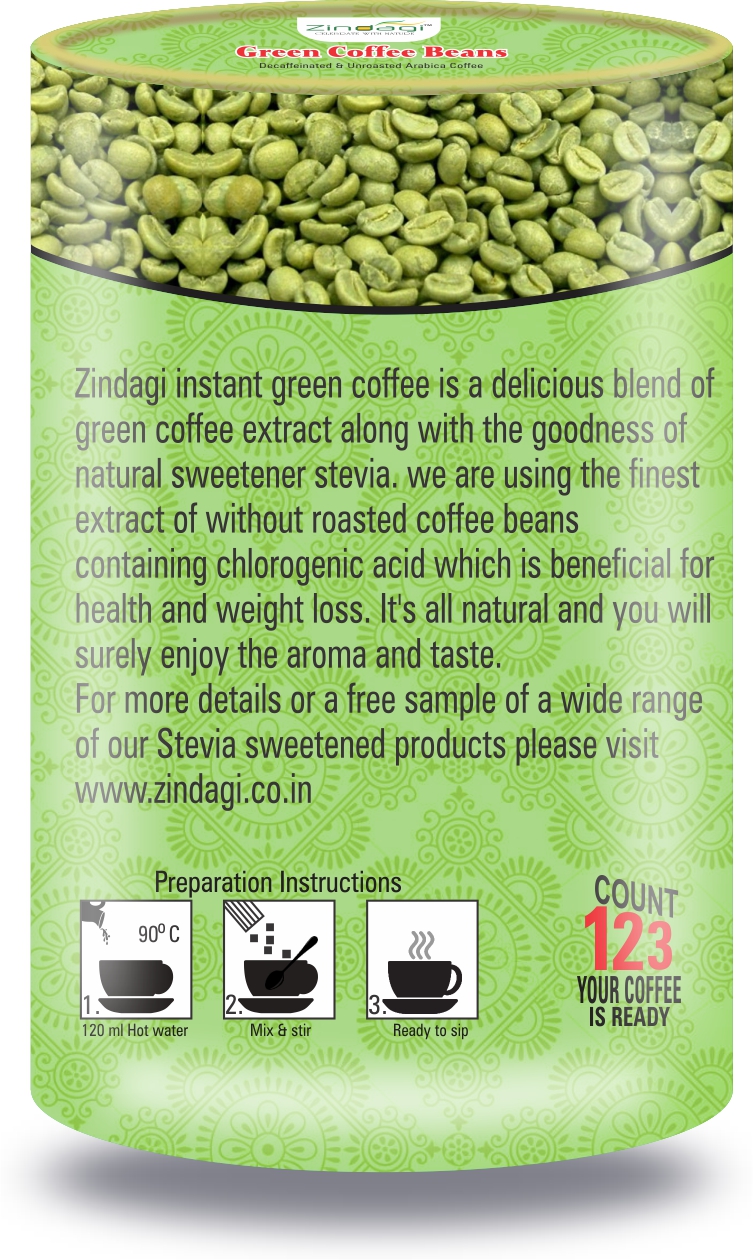Buy Zindagi Instant Green Coffee Powder Weight Loss Powder Natural