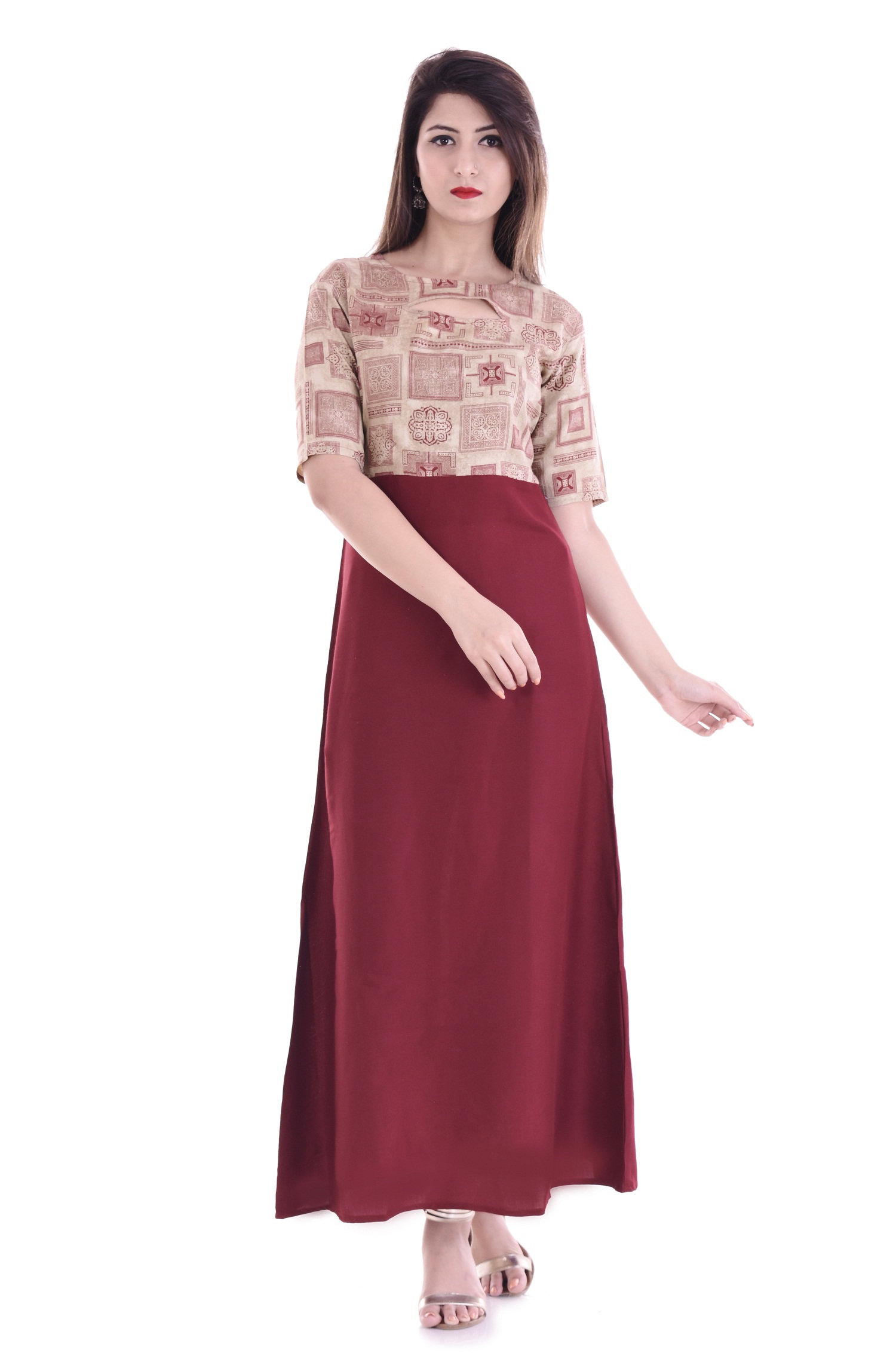 red frock kurti