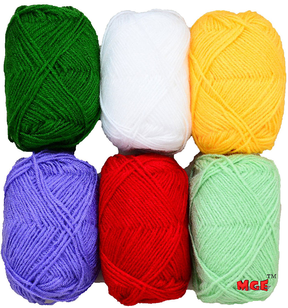 Buy Vardhman Bunny 6 pc Mix 5 Combo Balls Combo hand knitting Acrylic