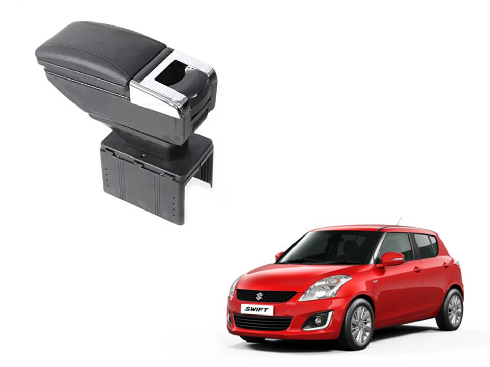 Buy Stylish Black Arm Rest Console For Maruti Suzuki Swift Arm Rest in Chrome Design with