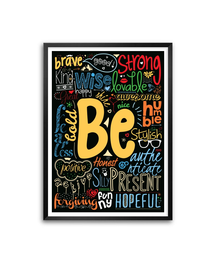 Lab No. 4 Be Life Motivational & Inspirational Quotes Typography Framed ...