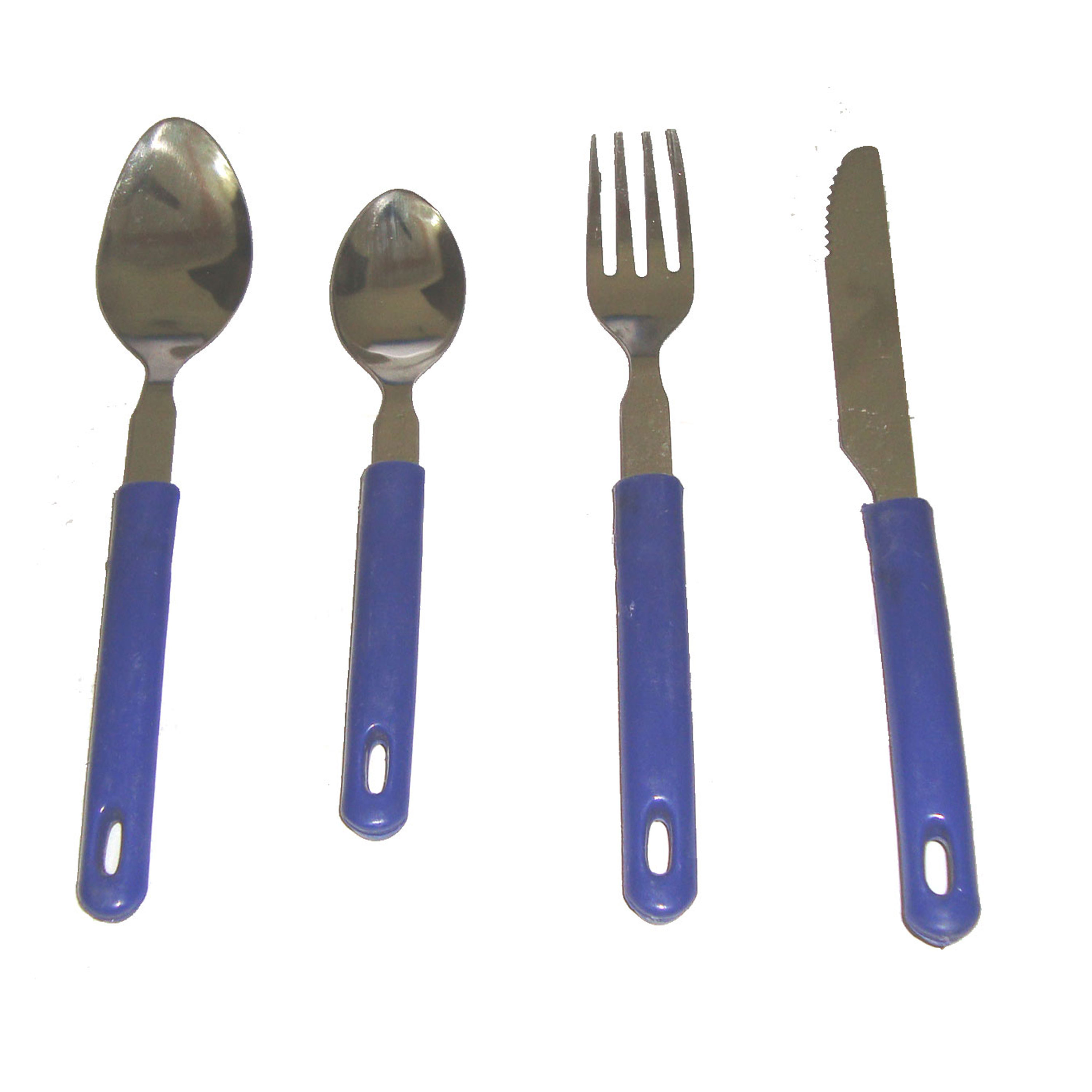 24 Pcs. Cutlery Set With Plastic Handle + Stand