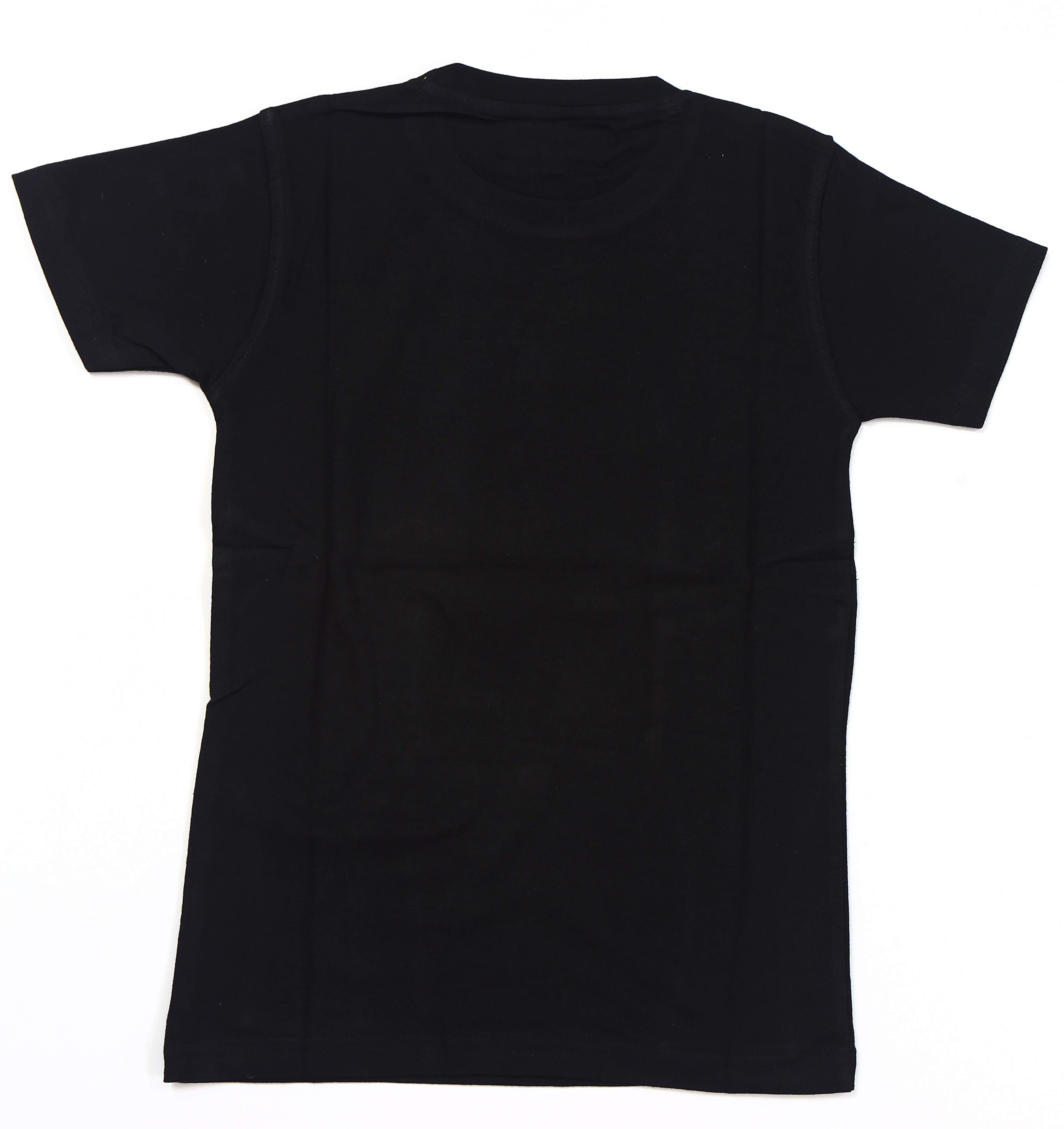 GETZEN BOYS COTTON HALF SLEEVE PRINTED ROUND NECK T-SHIRT- BLACK- 1 PC ...