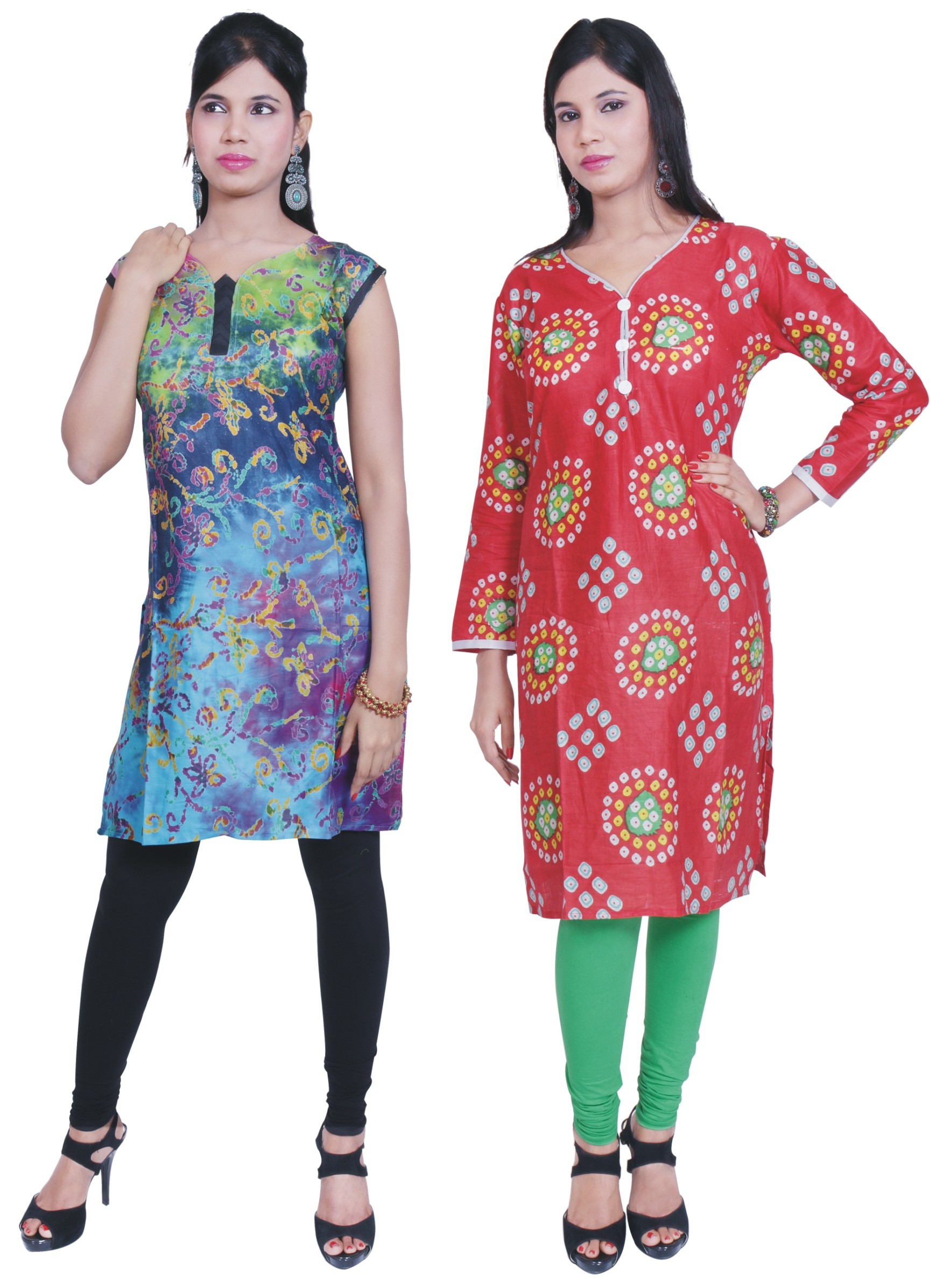 Combo Offer - 2 Girls Kurti + 1 legging Free In India - Shopclues Online