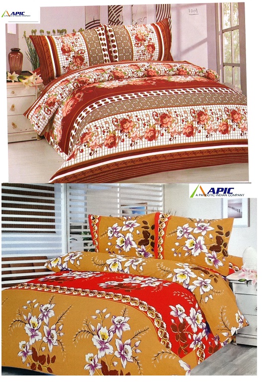 Buy Online Panipat Handloom Laura Flower Fantacy Bedsheet/Bed Linen(8