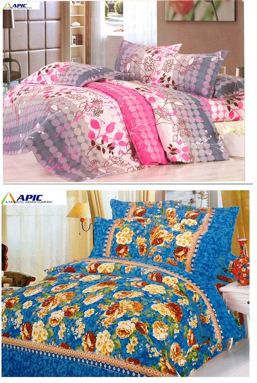 Buy Online Panipat Handloom Laura Flower Fantacy Bedsheet/Bed Linen(8