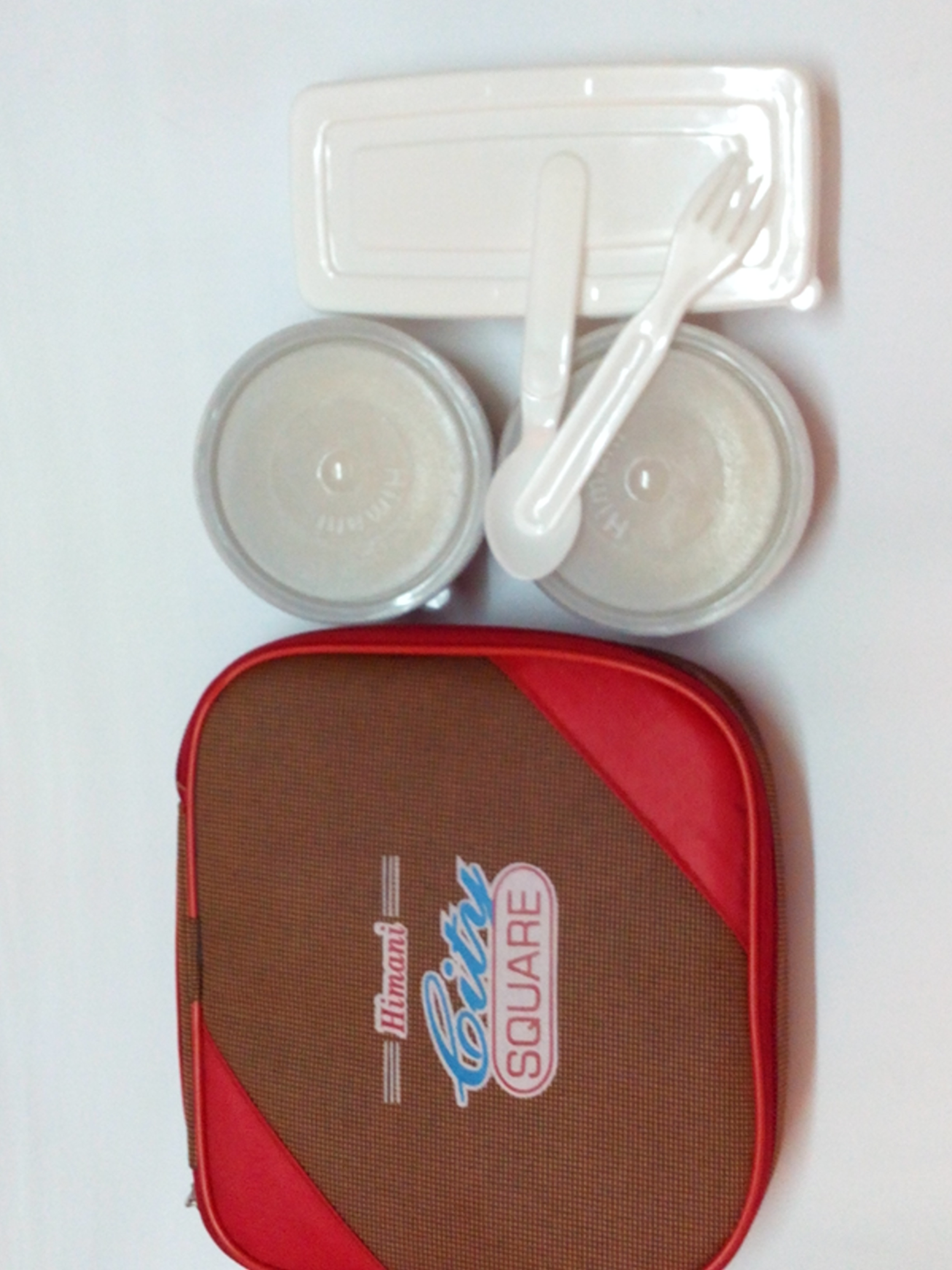 Lunch Box Square Shape - 2 Stainless Steel, 1 Plastic boxes