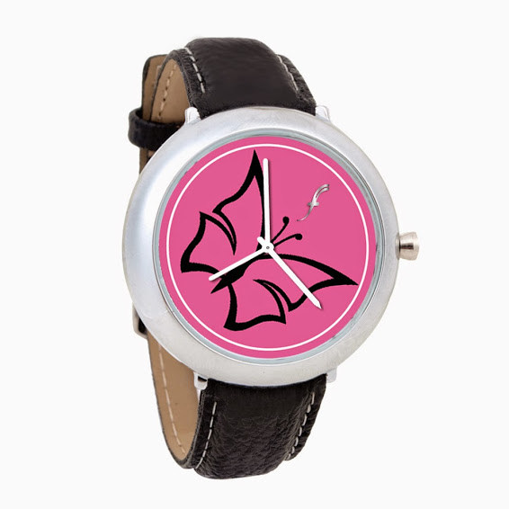 Buy Foster's pink background with black color butterfly design ...