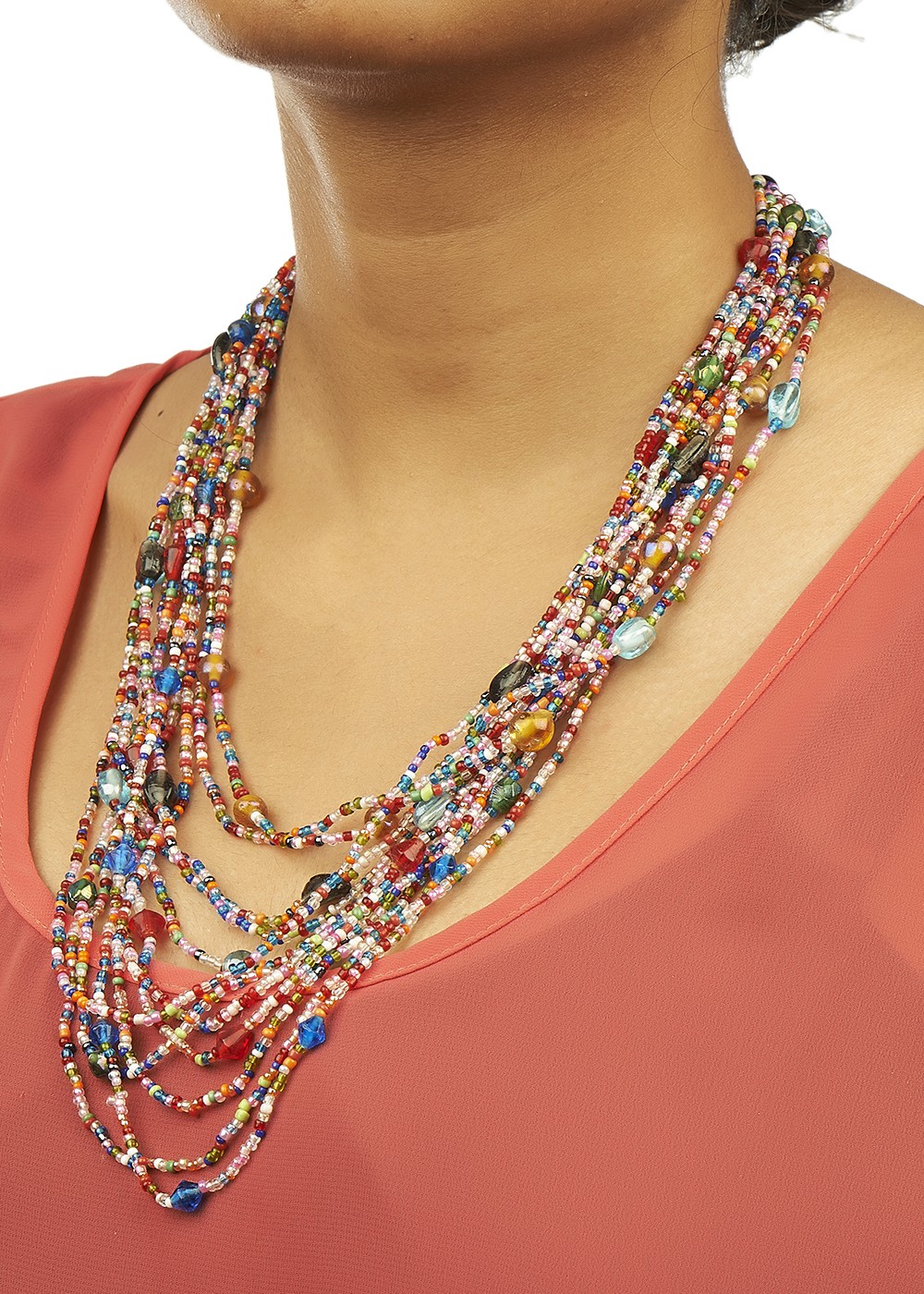LARON HANDICRAFTS MULTI STRINGS BEADED NECKLACE