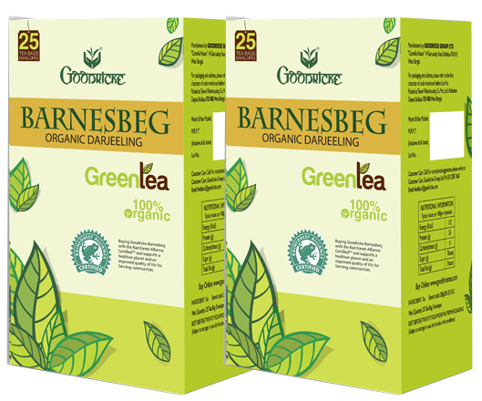 Goodricke BARNESBEG Organic Darjeeling Green Tea 25 Tea Bag Pack Of 2 Total 50 Tea Bags