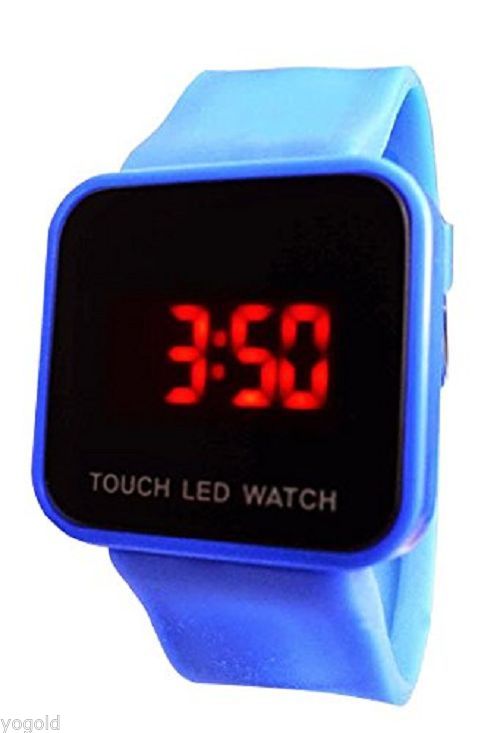 Shop Touch Screen LED Watch Blue Digital Red Led Wrist Watch For ...