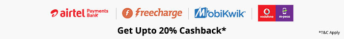 Get Upto 20% Cashback