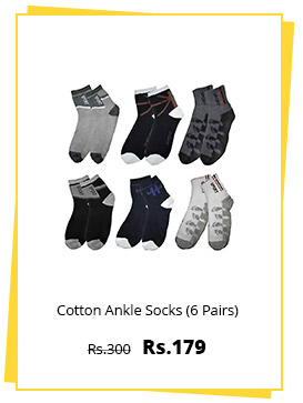  Hdecore Multicolor Cotton Ankle Socks Pack of 6 Pair 