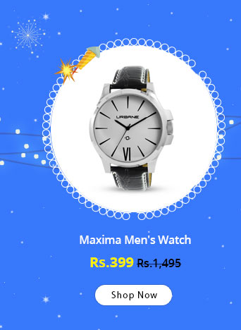  Maxima Quartz Analog White Round Men's Watch U-40742LAGI 