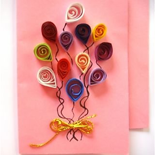 Handmade Quilled Greeting Card, Birthday Card, Gift Card