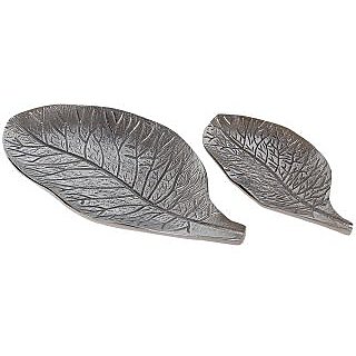Serving Platter 2 Pcs Lotus Leaf Platter Set
