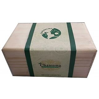 Green Tea - Chamong Organic DARJEELING GREEN TEA 100 GRAM IN WOODEN BOX