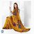 Faktdeal Brown Heavy Weightless Printed Saree With Blouse Piece
