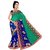 Stfw Green And Blue 2D Colours Nylone Smooth Net Designer Saree 506-BC