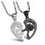 GirlZ! Valentine special Titanium Heart Couple Pendant Necklace
