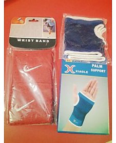 COMBO PACK OF PALM SUPPORT AND WRIST BAND (FOR BOTH HANDS)