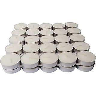 Zanky White T-Light Candle(White, Pack Of 50)
