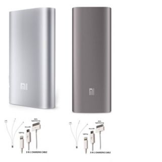 Pack Of 2 Mi 10400 MAH Power Bank With Set 2, 3 In 1 Usb Charger