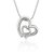 Mahi Rhodium Plated White Heart Pendant Made With Swarovski Elements For Wo 