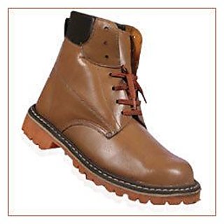 Men's Leather High Neck Brown Shoes at 