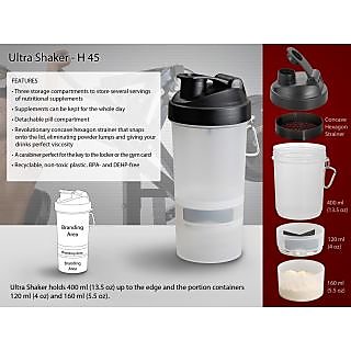 Ultra Shaker (Unique Shaker With 3 Storage Compartments)