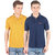 Multi-Color Cotton PRO Lapes Men's Polo T-Shirt Set of 2 (PL2M1305-10)